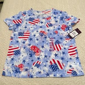 Gloria Vanderbilt Heart to Heart Size Small T Shirt